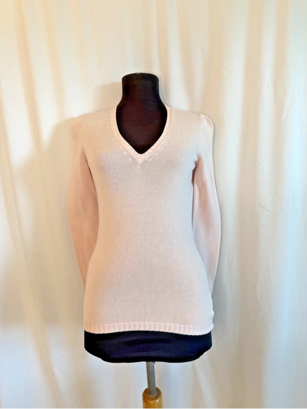 Alessandro Albanese Pink V-Neck Sweater - Size Medium
